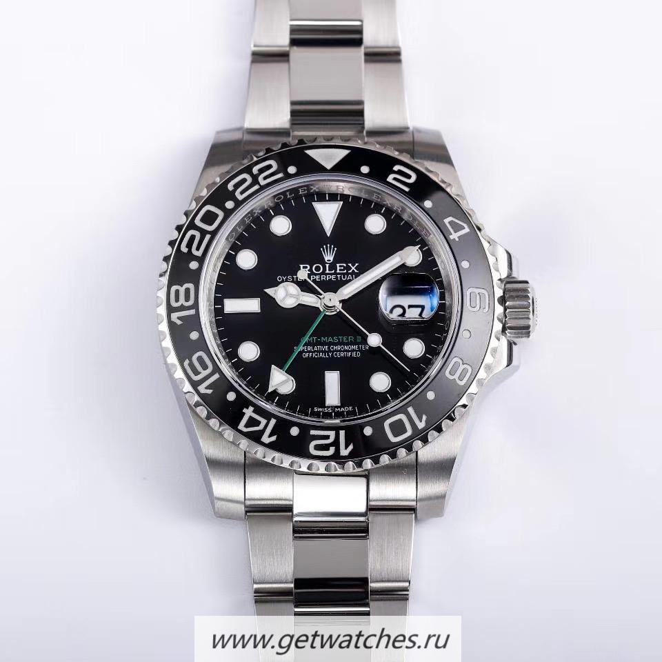 Replica R01ex GMT-Master II 116710 LN V9F SS 904L Black Dial 3186