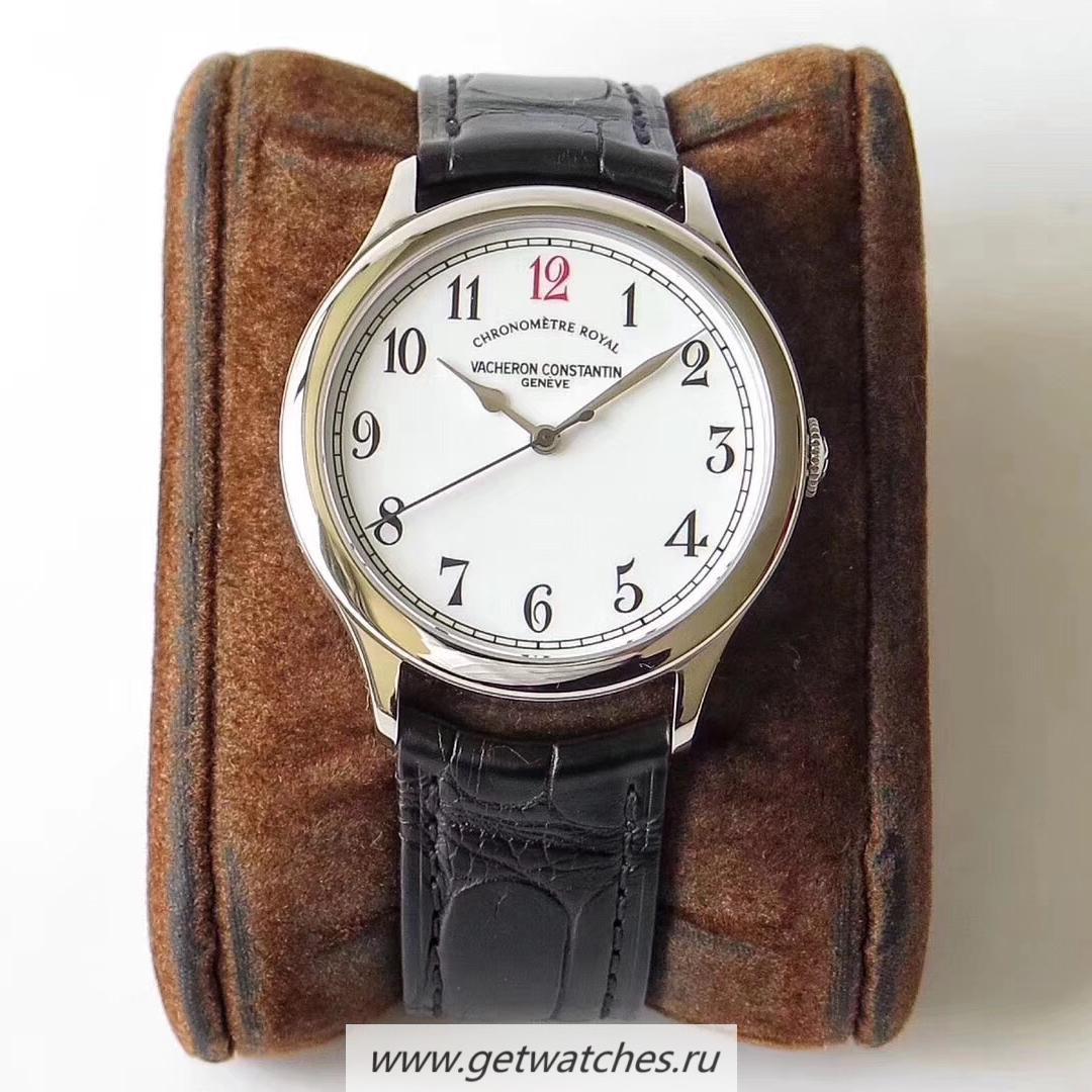 High Quality Vacheron C0nstan1n Historiques Chronometre Royal 1907 86122/000R-9362F GSF SS White Dial 2460 SCC