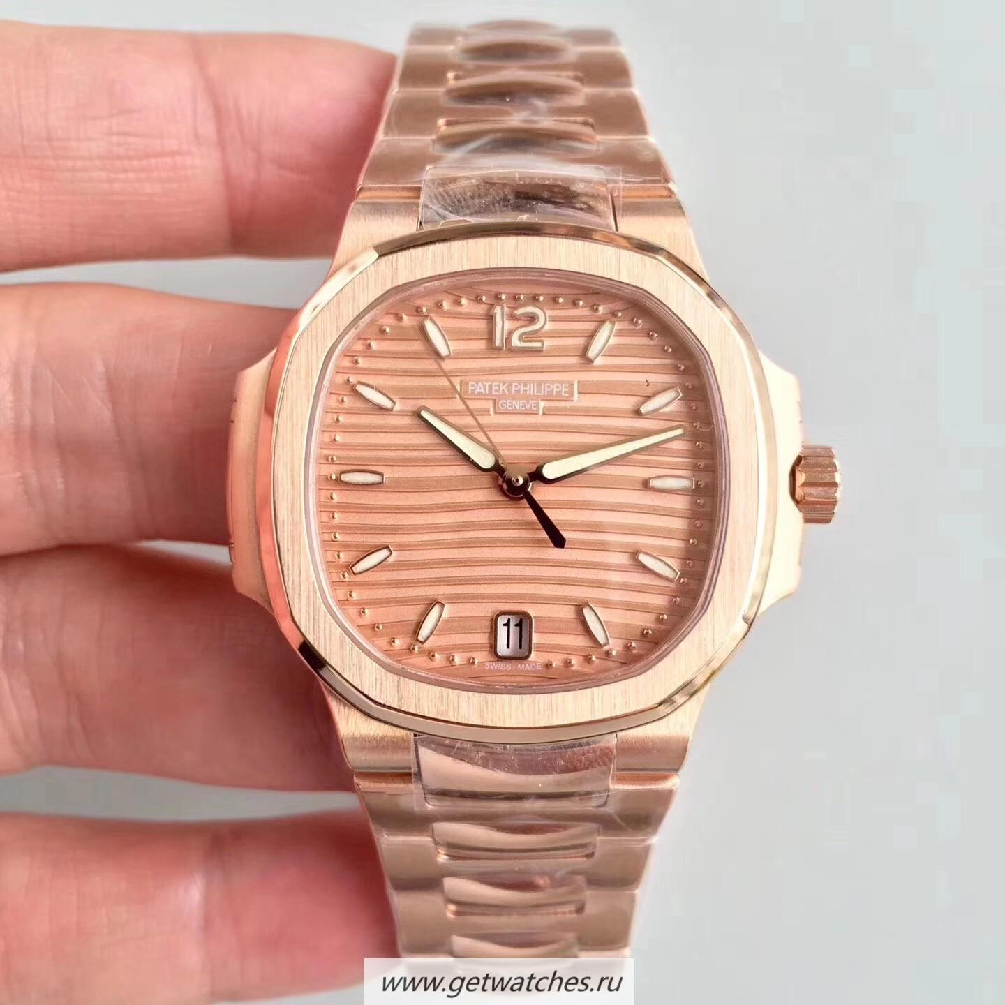 NEW Replica Pat*k Phi1i*pe Ladies Nautilus 7118/1200R PF Rose Gold Rose Gold Dial 324SC