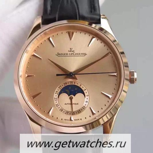 NEW Replica Jaeger-LeCoultre Master Ultra Thin Moon Rose Gold Gold Dial JLC 925