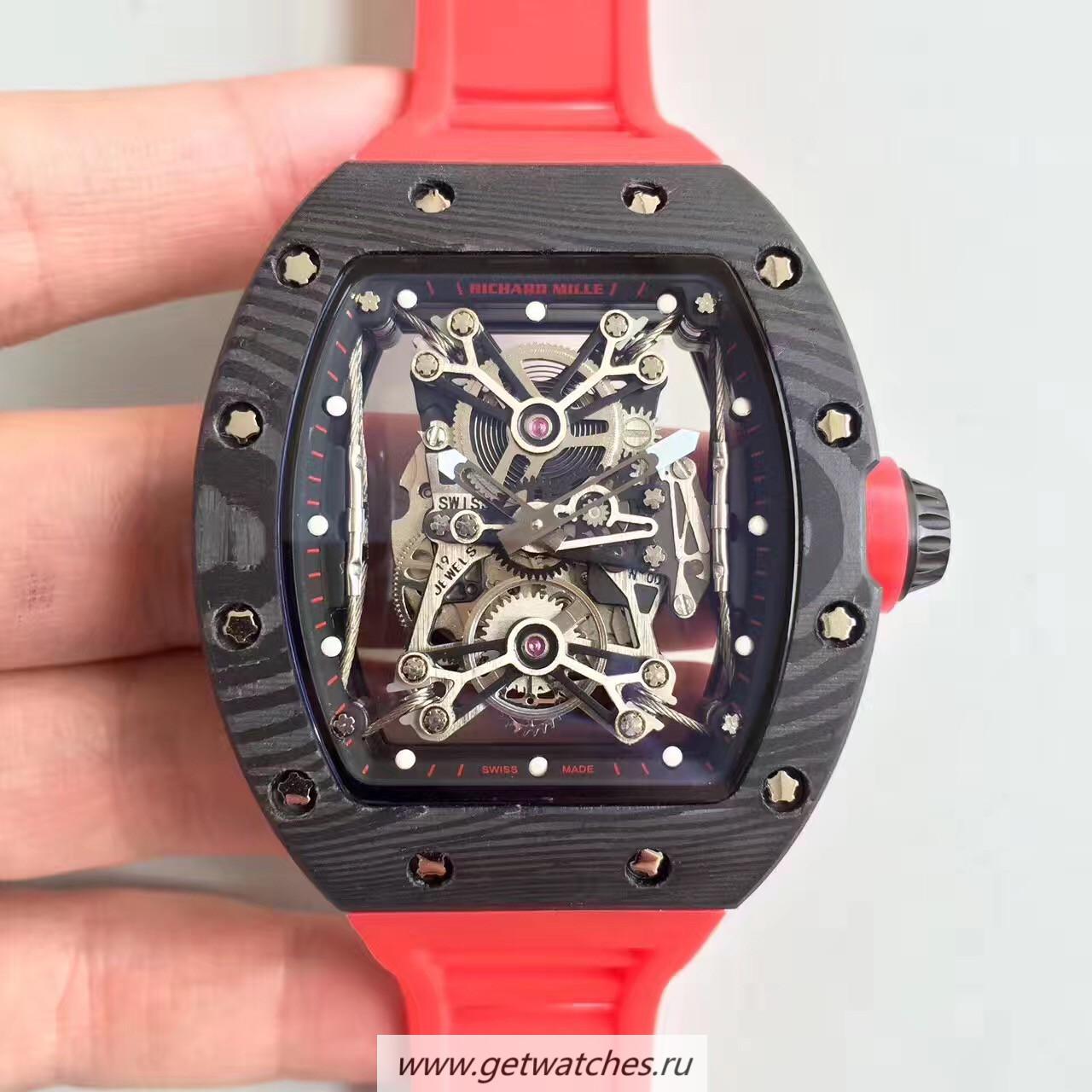 Shop Richard Mille RM50-27-01 NTPT KVF Black Forged Carbon Black & Skeleton Dial M9015
